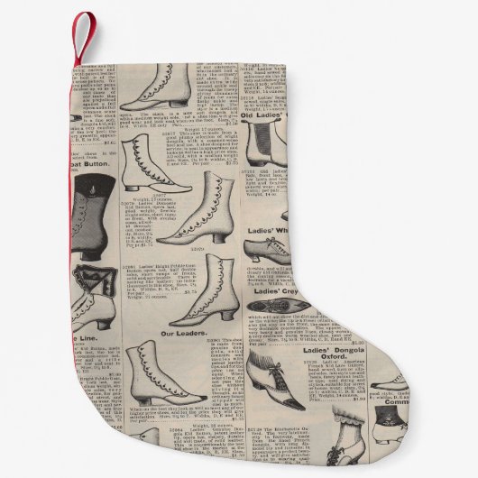 ヴィンテージレディースシューズカタログ – 1900sファッション スモールクリスマスストッキング (正面)