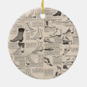 ヴィンテージレディースシューズカタログ – 1900sファッション セラミックオーナメント (裏面)