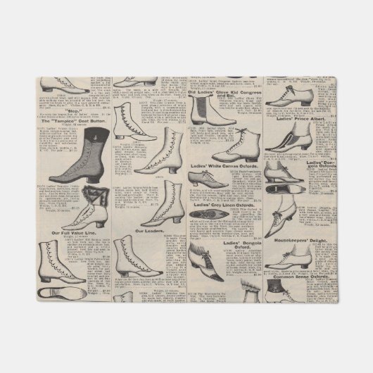ヴィンテージレディースシューズカタログ – 1900sファッション ドアマット (正面)