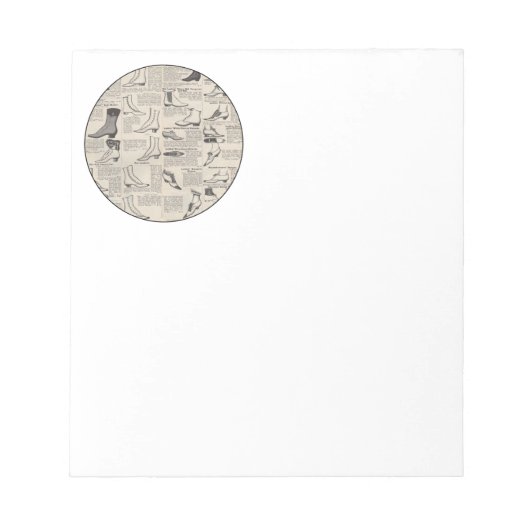 ヴィンテージレディースシューズカタログ – 1900sファッション ノートパッド (正面)