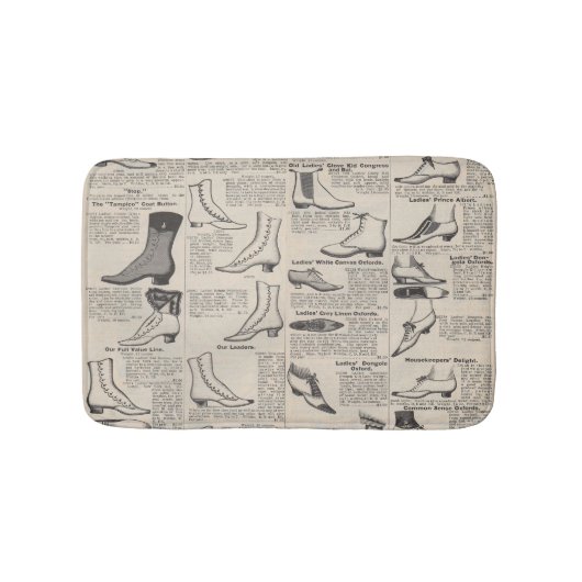 ヴィンテージレディースシューズカタログ – 1900sファッション バスマット (正面)