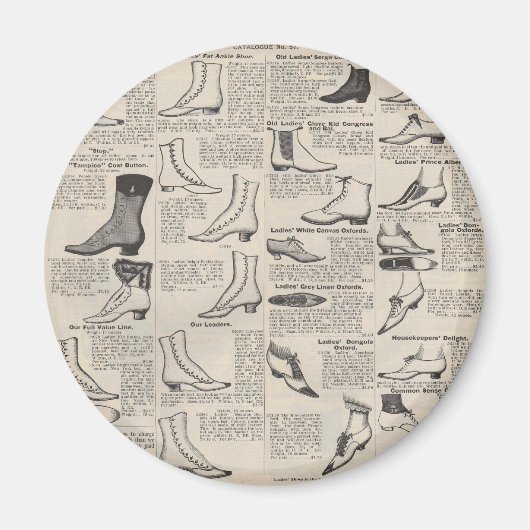 ヴィンテージレディースシューズカタログ – 1900sファッション マグネット (正面)
