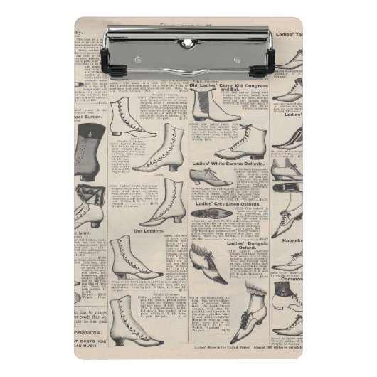 ヴィンテージレディースシューズカタログ – 1900sファッション ミニクリップボード (正面)