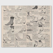 ヴィンテージレディースシューズカタログ – 1900sファッション ラッピングペーパー (フラット)