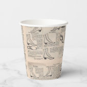 ヴィンテージレディースシューズカタログ – 1900sファッション 紙コップ (裏面)