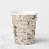 ヴィンテージレディースシューズカタログ – 1900sファッション 紙コップ (正面)