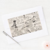 ヴィンテージレディースシューズカタログ – 1900sファッション 長方形シール (封筒)