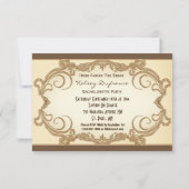 ヴィンテージレディースバチェロレッテまたは誕生日招待状 招待状 (裏面)