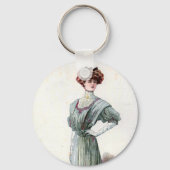 ヴィンテージレディースファッションイラストレーション1907 キーホルダー (裏面)