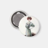 ヴィンテージレディースファッションイラストレーション1907 マグネット (正面/裏面)