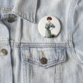 ヴィンテージレディースファッションイラストレーション1907 缶バッジ (インサイチュ)