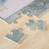 ヴィンテージレディースファッションデザインイラストレーション ジグソーパズル (側面)