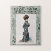 ヴィンテージレディースファッションデザインイラストレーション ジグソーパズル (縦)