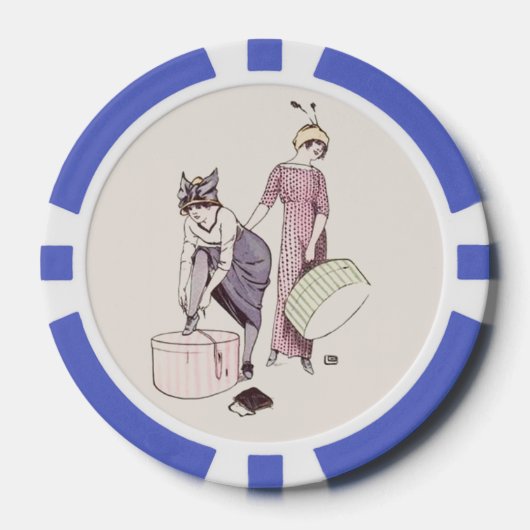 ヴィンテージレディースファッションピンクパープル ポーカーチップ (正面)