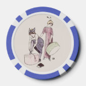 ヴィンテージレディースファッションピンクパープル ポーカーチップ (裏面)