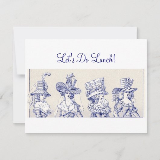 ヴィンテージレディースファブルーハッツレッツランチカスタム 招待状 (正面)