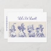 ヴィンテージレディースファブルーハッツレッツランチカスタム 招待状 (正面/裏面)