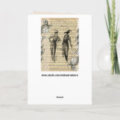 ヴィンテージレディースミュージックグリーティングカード シーズンカード (裏面)