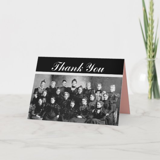 ヴィンテージレディーズグループサンキューピーチインテリア サンキューカード (正面)