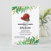 ヴィンテージレディーズハットバースデーパーティ招待状 (スタンド正面)