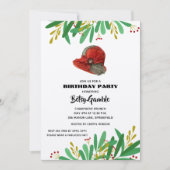 ヴィンテージレディーズハット誕生日パーティー 招待状 (正面)