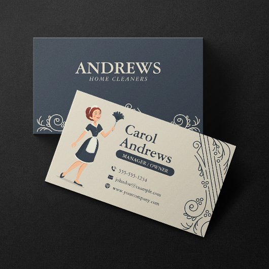 ヴィンテージレディーハウスクリーニングハウスメイド 名刺