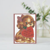 ヴィンテージレディーパピーバレンタイン シーズンポストカード (スタンド正面)