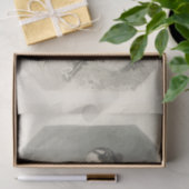 ヴィンテージレディーブラックアンドホワイトティッシュペーパー 薄葉紙 (ギフト)