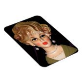 ヴィンテージレディーヘッド花瓶蒸し目大髪1960s マグネット (右側)