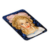 ヴィンテージレディーヘッド10代の花瓶ピンクボウ1960s マグネット (右側)