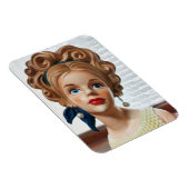 ヴィンテージレディーヘッド10代の花瓶ブーファントヘア1960s マグネット (右側)