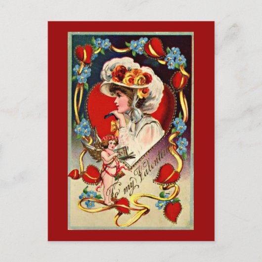 ヴィンテージレディーマイバレンタインポストカード シーズンポストカード (正面)