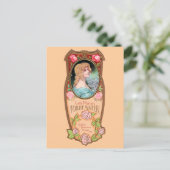 ヴィンテージレディーマリアン便器の水ラベル ポストカード (スタンド正面)