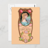 ヴィンテージレディーマリアン便器の水ラベル ポストカード (正面/裏面)