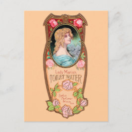 ヴィンテージレディーマリアン便器の水ラベル ポストカード