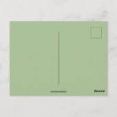 ヴィンテージレディーヴァイオレットハートバレンタイン ポストカード (裏面)