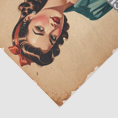 ヴィンテージレディ付き引用文自信デコページ紙 薄葉紙 (詳細)