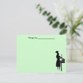 ヴィンテージレディ調理師空白のカード ポストカード (スタンド正面)