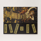 ヴィンテージレディ金ゴールドブラックスパイダーウェブを邪魔しない ジグソーパズル (横)