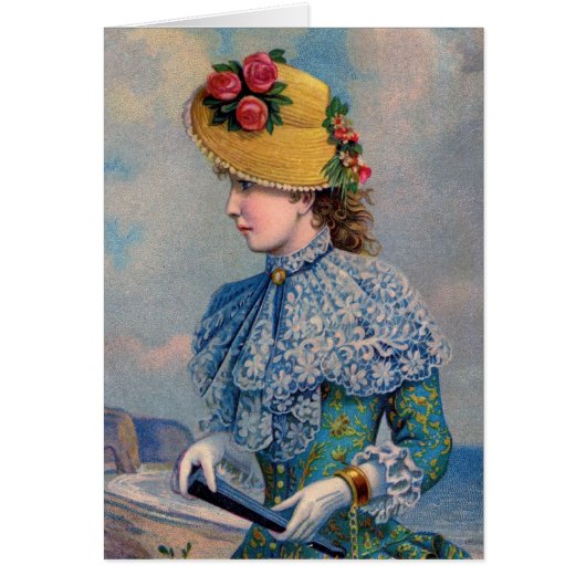 ヴィンテージレディ・イン・ブルー・ザ・シー (正面)