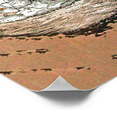 ヴィンテージレディ・イン・ホワイト・バードネスト葉 ポスター (角)