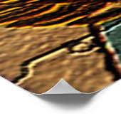 ヴィンテージレディ、イーグル、国旗とリバティベルモシアック ポスター (角)