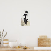 ヴィンテージレディ・オブ・ファッション、オート・オートクチュール・ファーコート ポスター (キッチン)