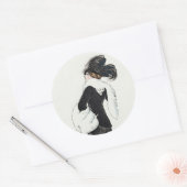 ヴィンテージレディ・オブ・ファッション、オート・オートクチュール・ファーコート ラウンドシール (封筒)