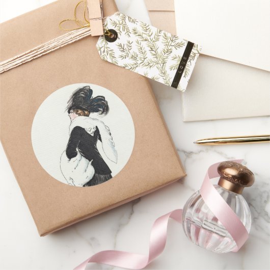 ヴィンテージレディ・オブ・ファッション、オート・オートクチュール・ファーコート ラウンドシール (ギフト)