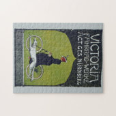 ヴィンテージレディ&ドッグイラストレーションアート ジグソーパズル (横)