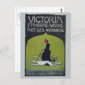 ヴィンテージレディ&ドッグ ポストカード (正面/裏面)