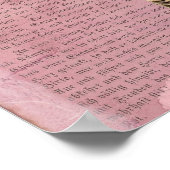 ヴィンテージレディ(ピンクの混合メディアの背景) ポスター (角)