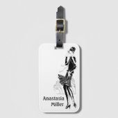 ヴィンテージレディ ラゲッジタグ (正面縦)