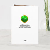 ヴィンテージレディ&ラッキーシャムロックスセントパトリックの日 カード (裏面)